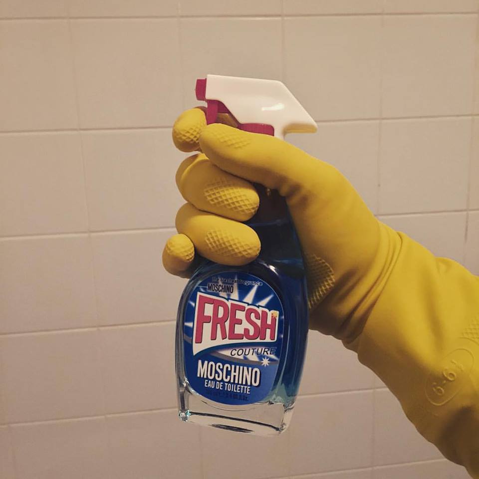 moschino cleaning spray perfume
